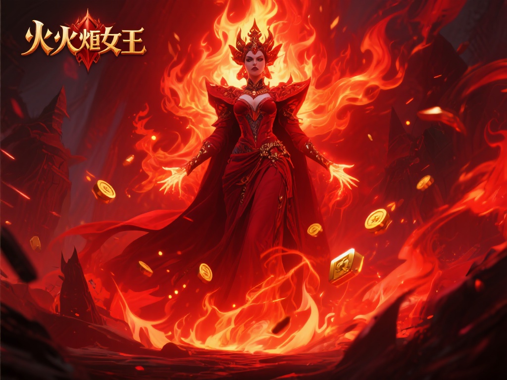 《火之女王》以火焰与力量为主题，游戏画面充满了炽热